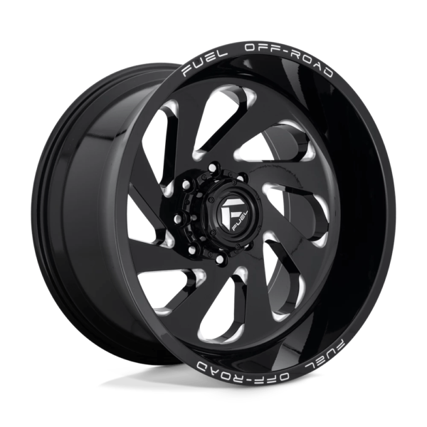Fuel 1PC D637 VORTEX 22X12 -44 GLOSS BLACK MILLED D63722201847