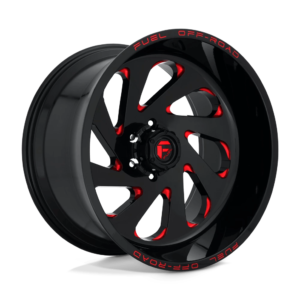 Fuel 1PC D638 VORTEX 22X12 -44 GLOSS BLACK RED TINTED CLEAR D63822208447