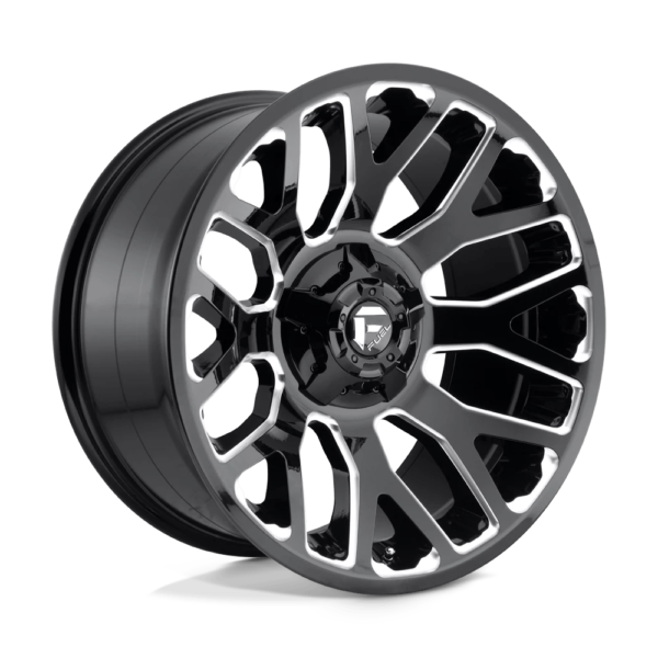 Fuel 1PC D607 WARRIOR 20X9 20 GLOSS BLACK MILLED D60720901757