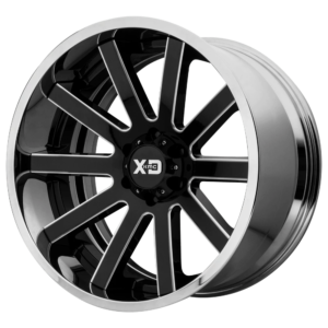 XD XD200 HEIST 20X12 -44 GLOSS BLACK MILLED CENTER CHROME LIP XD200-20128544NBC