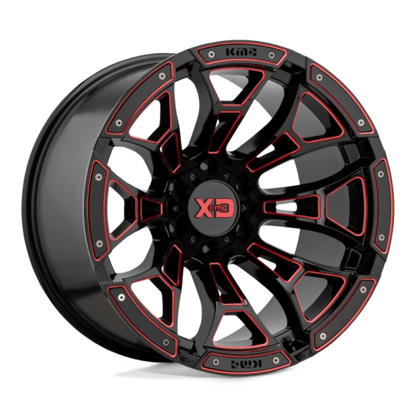 XD XD841 BONEYARD 20X10 -18 GLOSS BLACK MILLED WITH RED TINT XD84121050918N