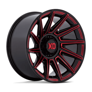 XD XD867 SPECTER 20X10 -18 GLOSS BLACK WITH RED TINT XD867BQ20108018N