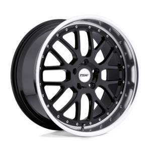 TSW VALENCIA 20X8.5 20 GLOSS BLACK W/ MIRROR CUT LIP 2085VAL205120B76