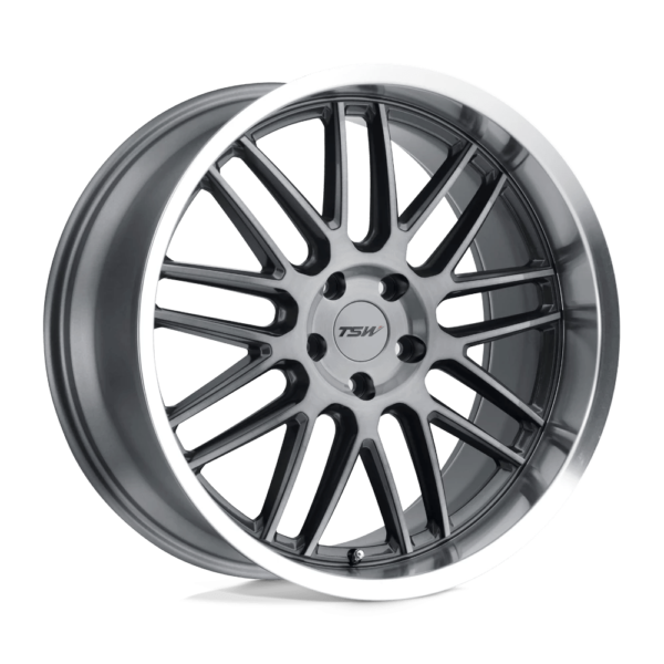 TSW AVALON 18X8.5 32 GUNMETAL W/ BRUSHED GUNMETAL FACE & MACHINED LIP 1885AVA325112G66