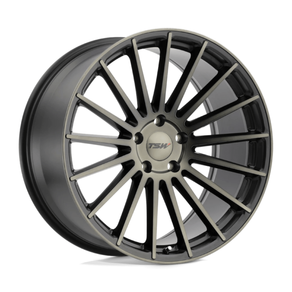 TSW LUCO 19X8.5 20 MATTE BLACK W/ MACHINE FACE & DARK TINT 1985LCU205114M76
