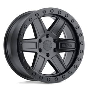 Black Rhino ATTICA 17X9 0 MATTE BLACK W/ BLACK RING 1790ATA005140M78