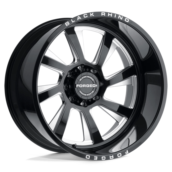 Black Rhino BLASTER 22X14 -76 GLOSS BLACK W/ MILLED SPOKES - DIRECTIONAL 2214BLR-65127B71R