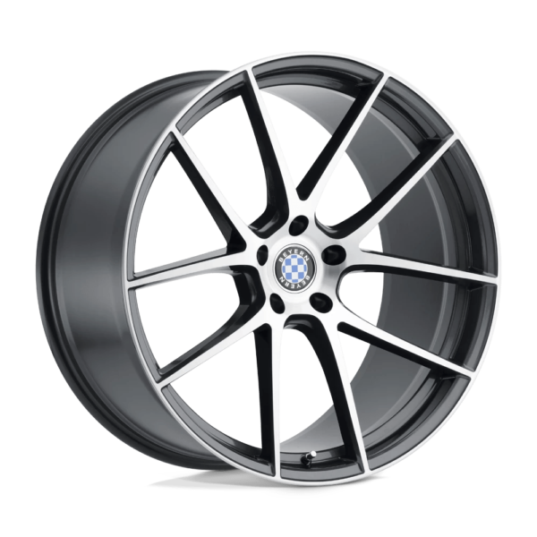 Beyern RITZ 20X10 44 GLOSS GUNMETAL W/ BRUSHED FACE 2010BFT445120G72