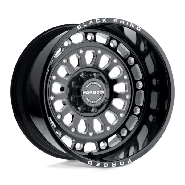Black Rhino CENTURION 22X12 -44 GLOSS BLACK W/ MILLED SPOKES 2212CNT-45127B71