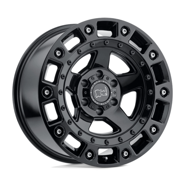 Black Rhino CINCO 20X9.5 -18 GLOSS BLACK W/ STAINLESS BOLT 2095CNC-85127B71