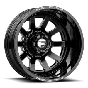 Fuel Mono DE09 FF09D 24X8.25 -225 MATTE BLACK MILLED DE092482A945