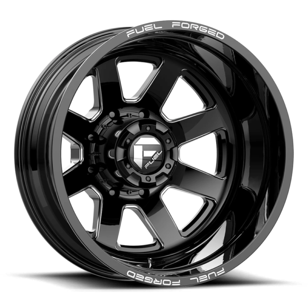 Fuel Mono DE09 FF09D 24X8.25 -246 MATTE BLACK MILLED DE0924829345