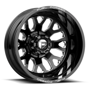 Fuel Mono DE19 FF19D 22X8.25 -265 GLOSS BLACK MILLED DE1922828D45