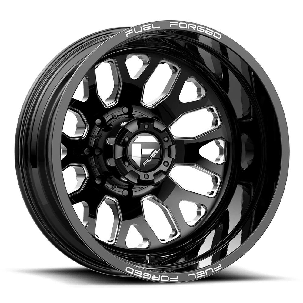 Fuel Mono DE19 FF19D 24X8.25 -221 GLOSS BLACK MILLED DE1924829335