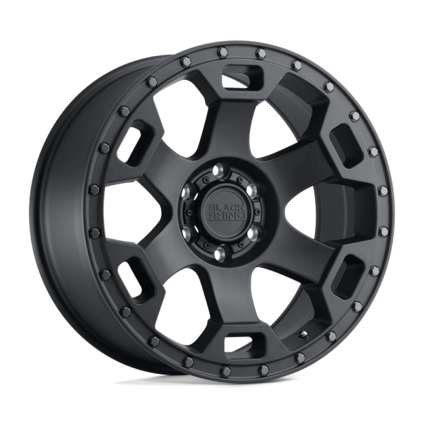 Black Rhino GAUNTLET 17X8.5 0 SEMI GLOSS BLACK W/ GUNMETAL BOLTS 1785GLT006120M67