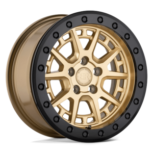 Black Rhino GRAVEL BEADLOCK 15X7 15 GOLD W/ BLACK RING & BOLTS 1570GRV155100L72