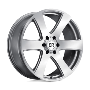 Black Rhino HAKA 20X8.5 15 SILVER W/ MACHINE FACE 2085HAK156140S12