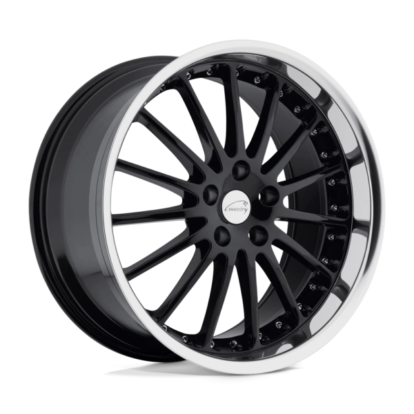 Coventry WHITLEY 18X8.5 42 GLOSS BLACK W/ MIRROR CUT LIP 1885COW425108B63