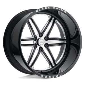 Black Rhino MARAUDER 22X14 -76 GLOSS BLACK W/ MILLED SPOKES 2214MDR-66140B12