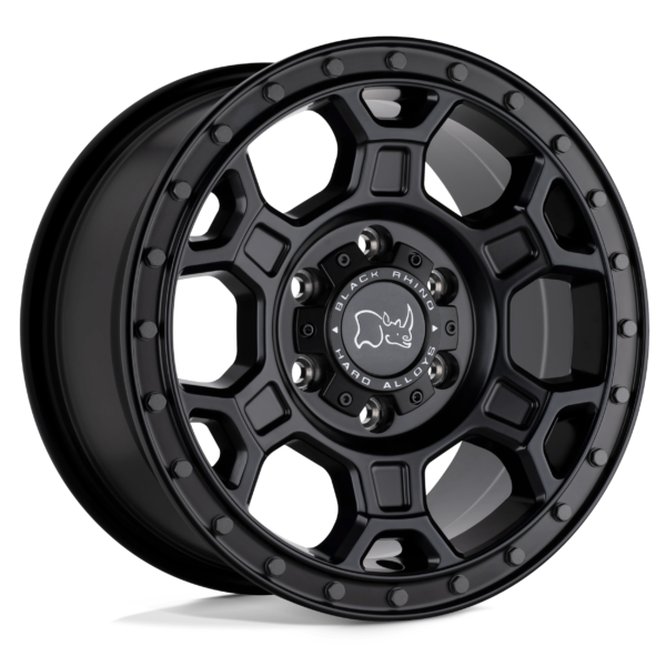Black Rhino MIDHILL 18X8 48 MATTE BLACK W/ GUNMETAL BOLTS 1880MHL486130M84