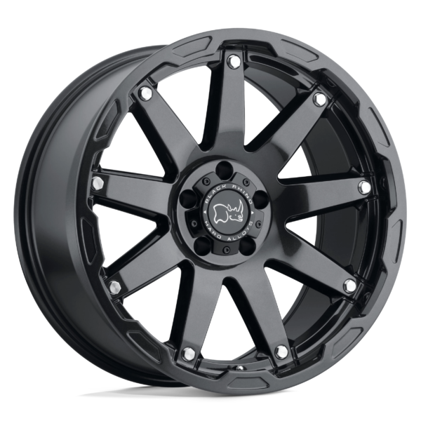 Black Rhino OCEANO 18X9.5 12 GLOSS GUN BLACK W/ STAINLESS BOLTS 1895OCN126135B87