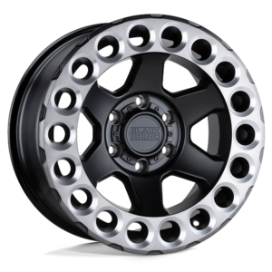 Black Rhino ODESSA 17X9.5 -18 MATTE BLACK W/ MACHINED TINT LIP & MILLED RINGS 1795ODA-86140F12