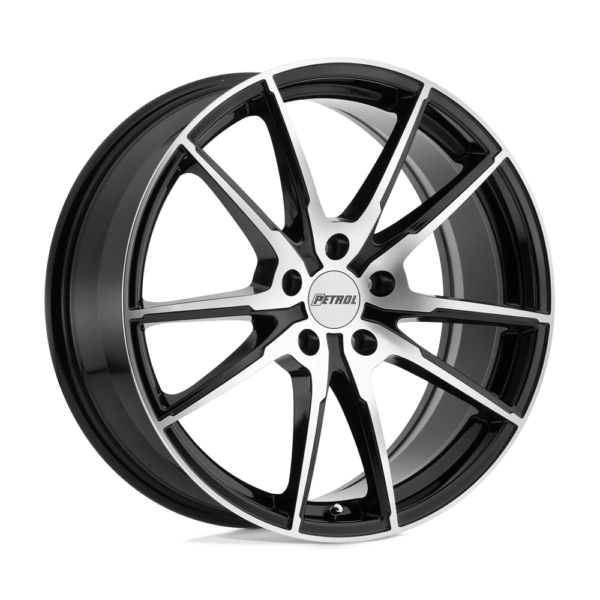 Petrol P0A 17X8 40 GLOSS BLACK W/ MACHINED CUT FACE 1780P0A405110B72