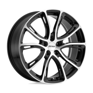Petrol P5A 17X7.5 40 GLOSS BLACK W/ MACHINED CUT FACE 1775P5A405108B72