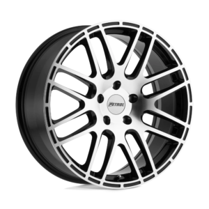 Petrol P6A 17X7.5 40 GLOSS BLACK W/ MACHINED CUT FACE 1775P6A405108B72
