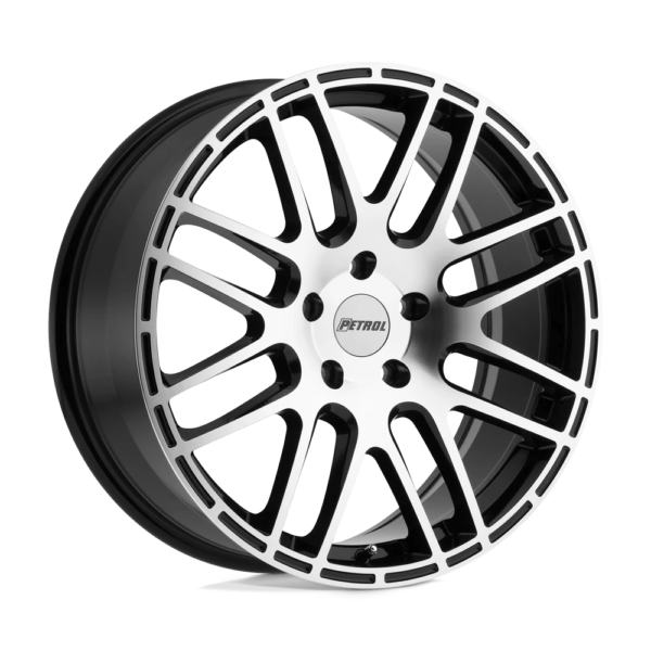 Petrol P6A 17X7.5 40 GLOSS BLACK W/ MACHINED CUT FACE 1775P6A405108B72