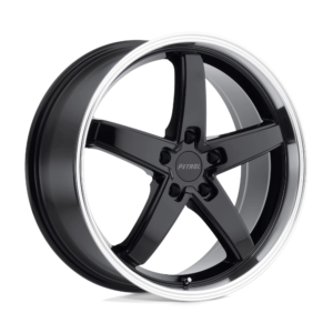 Petrol P1B 17X8 40 GLOSS BLACK W/ MACHINED CUT LIP 1780P1B405108B72