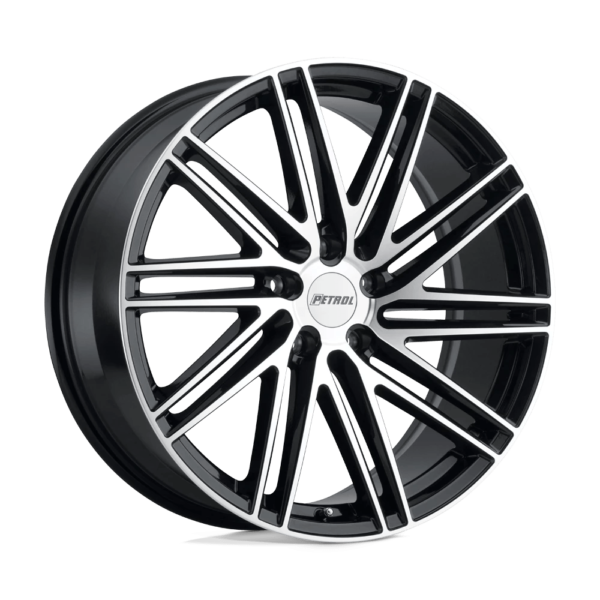 Petrol P1C 17X8 40 GLOSS BLACK W/ MACHINED FACE 1780P1C405114F76