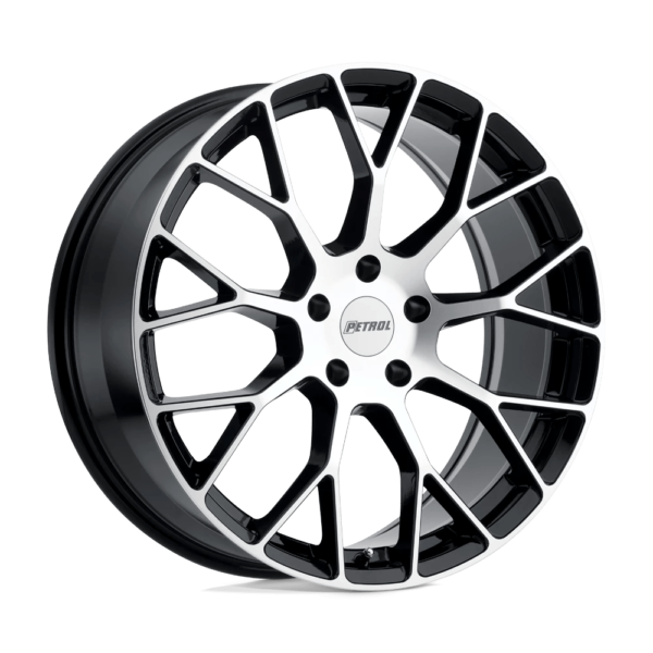 Petrol P2B 17X8 40 GLOSS BLACK W/ MACHINED FACE 1780P2B405108F72