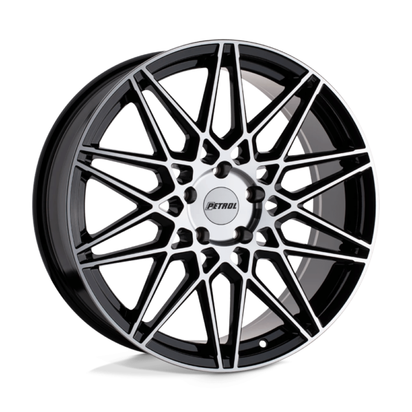 Petrol P3C 17X8 40 GLOSS BLACK W/ MACHINED FACE 1780P3C405114F76
