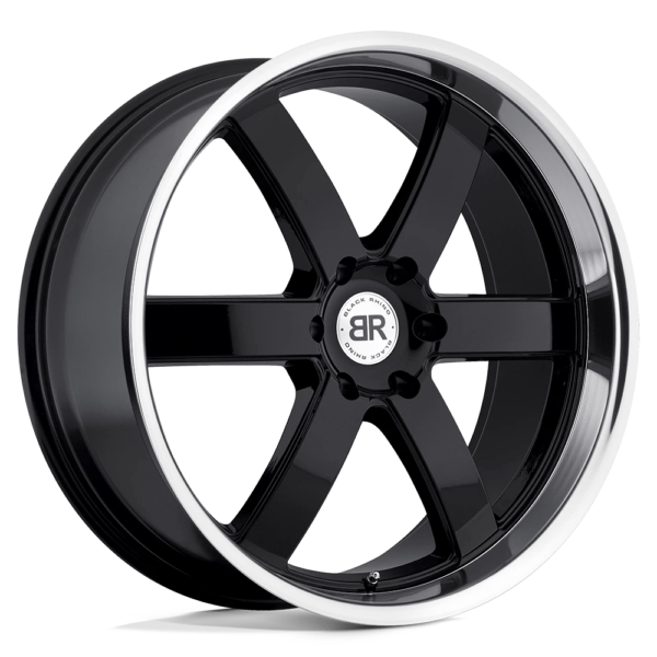 Black Rhino PONDORA 20X8.5 30 GLOSS BLACK W/ MACHINE RING 2085PND306140B12