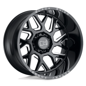 Black Rhino REAPER 22X14 -76 GLOSS BLACK & MILLED 2214RPR-68165B22