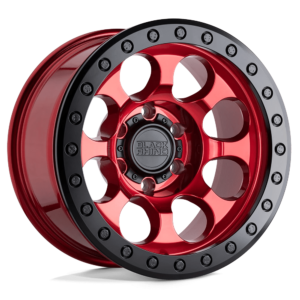 Black Rhino RIOT 17X8.5 0 CANDY RED W/ BLACK RING & BOLTS 1785RIT006140R12