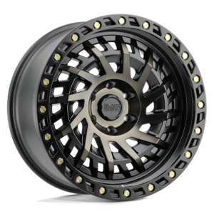 Black Rhino SHREDDER 18X9.5 12 MATTE BLACK W/ MACHINED DARK TINT 1895SHD126140M12