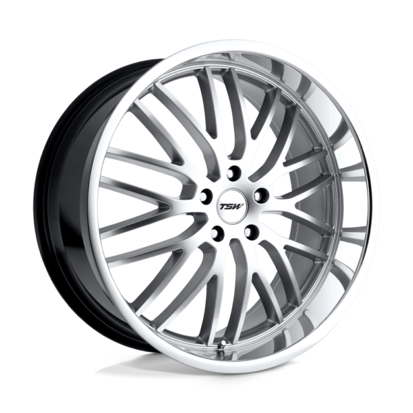 TSW SNETTERTON 19X9.5 20 HYPER SILVER W/ MIRROR CUT LIP 1995SNT205120S76