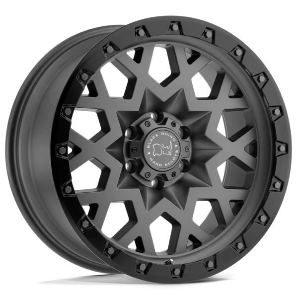 Black Rhino SPROCKET 20X9.5 -18 MATTE GUNMETAL W/ BLACK RING 2095SPK-86140G12