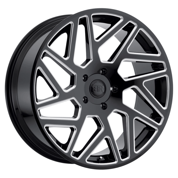 Black Rhino CYCLONE 20X9 30 GLOSS BLACK W/ MILLED SPOKES 2090CYC305114B76