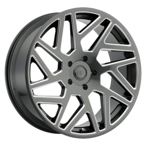 Black Rhino CYCLONE 20X9 30 GLOSS TITANIUM W/ MILLED SPOKES 2090CYC306135G87
