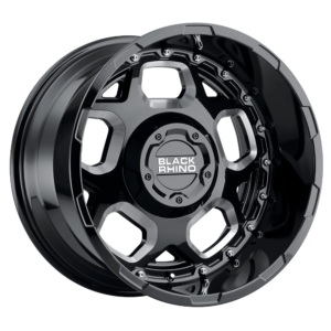 Black Rhino GUSSET 20X9.5 0 GLOSS BLACK W/ MILLED SPOKES 2095GUS005140B78