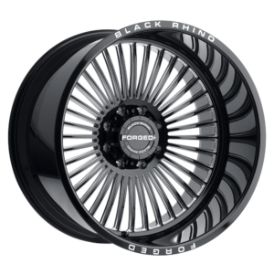 Black Rhino HORUS 24X14 -76 GLOSS BLACK W/ MILLED SPOKES 2414HRS-68180B25