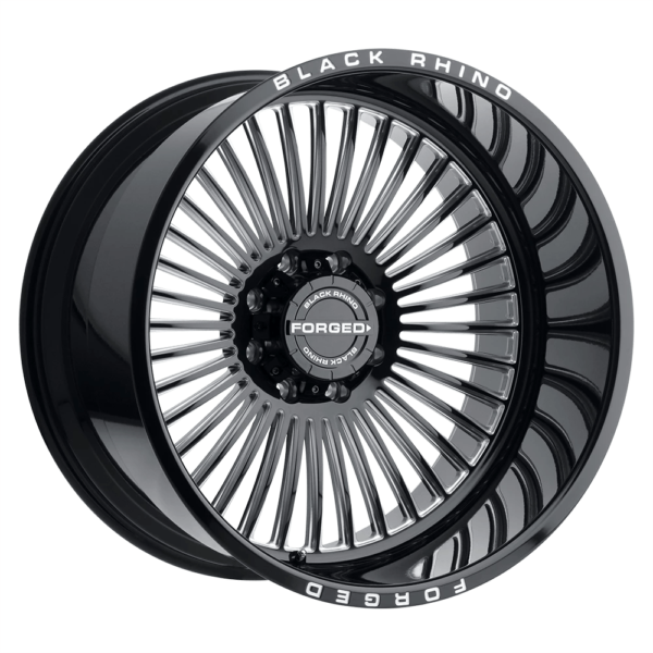 Black Rhino HORUS 22X14 -76 GLOSS BLACK W/ MILLED SPOKES 2214HRS-68170B25
