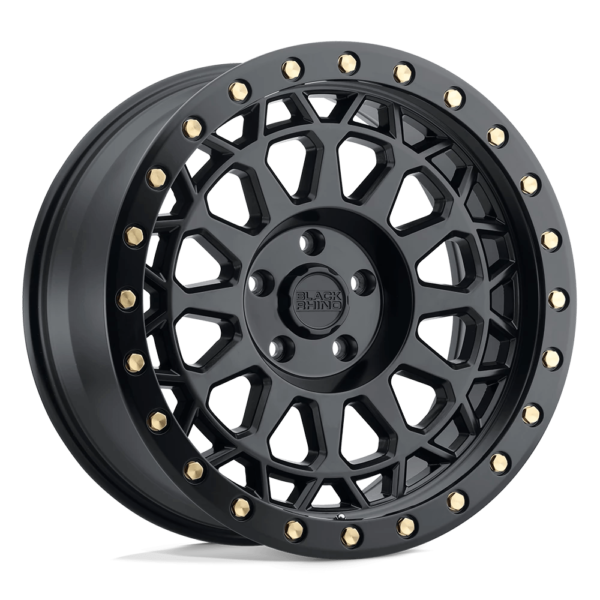 Black Rhino PRIMM 20X9.5 0 MATTE BLACK W/ BRASS BOLTS 2095PRM005140M78