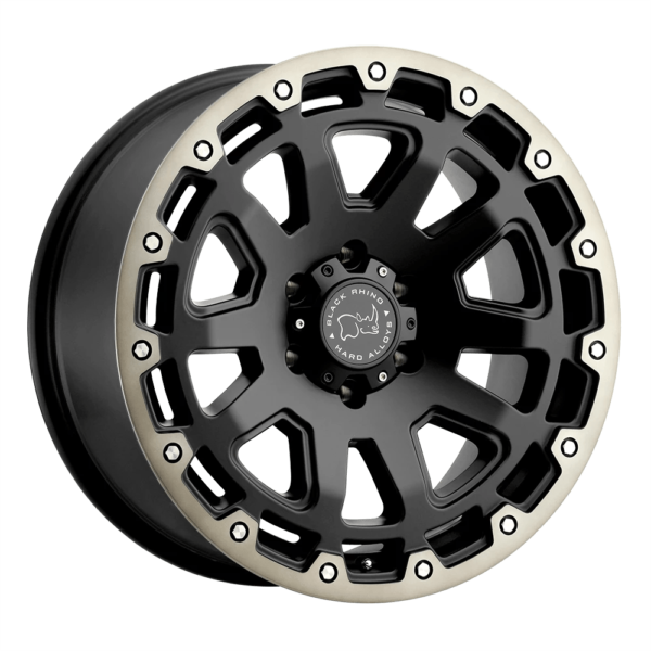 Black Rhino RAZORBACK 20X9 12 MATTE BLACK W/ MACHINED DARK TINT LIP 2090RAZ128165M22