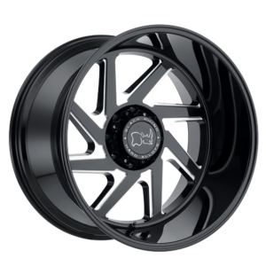 Black Rhino SWERVE 22X14 -76 GLOSS BLACK W/ DOUBLE MILLED SPOKES 2214SWV-68165B22