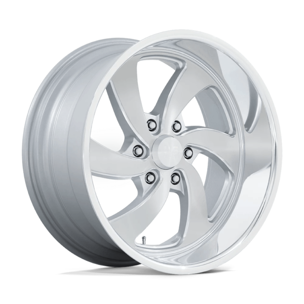 US Mag 1PC U134 DESPERADO 20X9.5 1 SILVER BRUSHED FACE MILLED DIAMOND CUT MILLED U1342095D8+01L