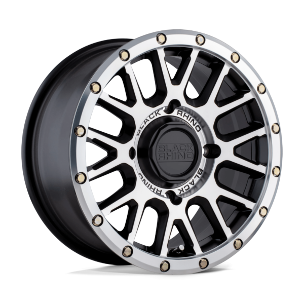 Black Rhino Powersports LA PAZ UTV 15X7 36 SEMI GLOSS BLACK WITH MACHINED FACE 1570LPZ364156F32